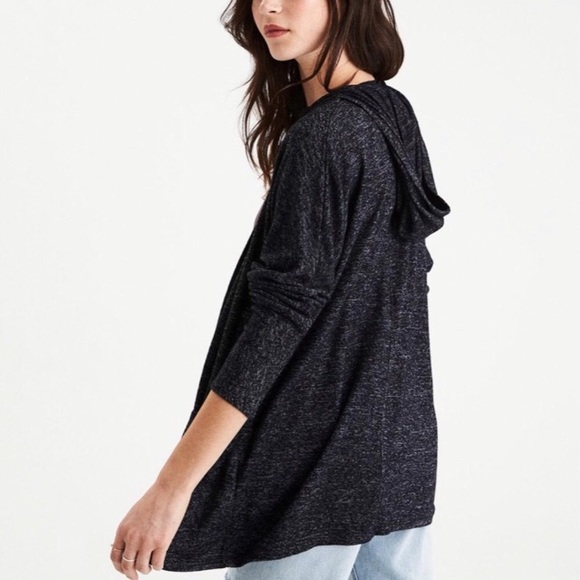 American Eagle Outfitters Sweaters - American Eagle Soft & Plush Gray Hooded Cardigan